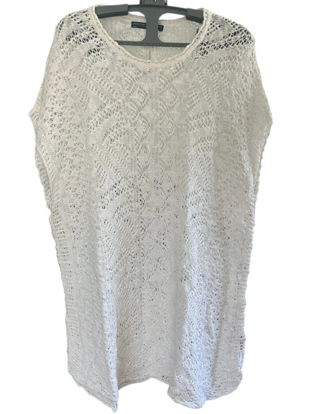 Peruvian Connection – Vintage Pima cotton crochet tunic One Size